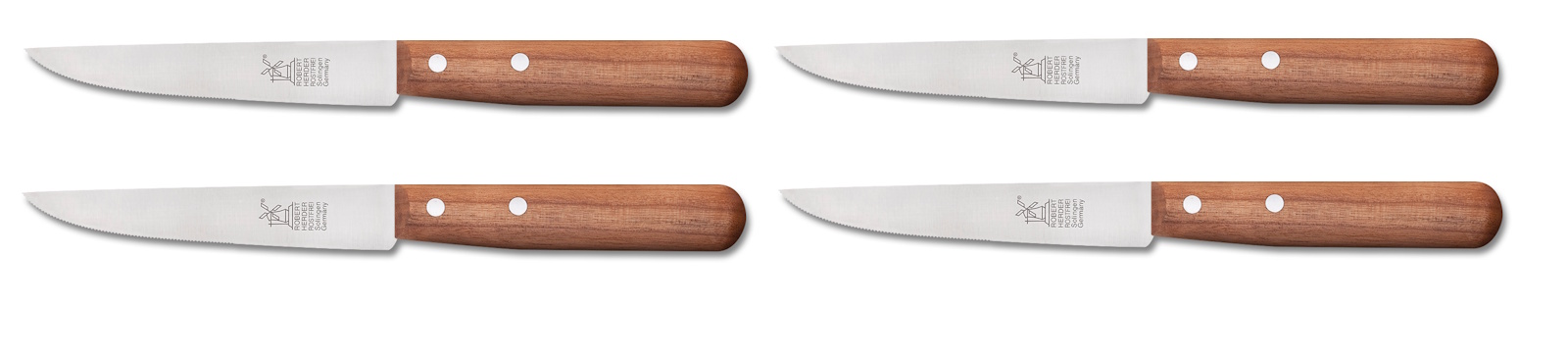 Steakmes Robert Herder Buckels Kersenhout Set Van 4